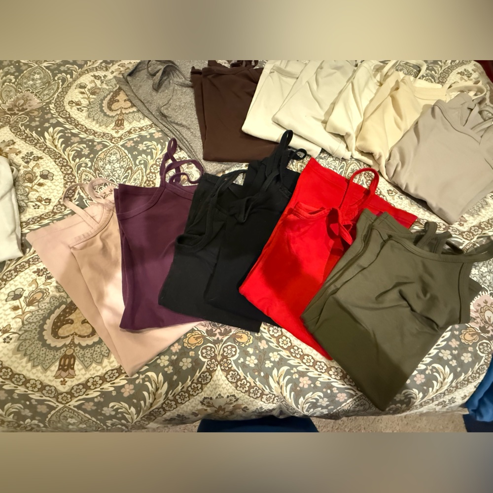 BKE Stylish Women's Pants in Black, Red, and Olive. Great for layering. $5 each